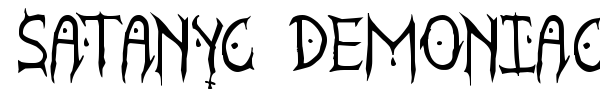 Satanyc Demoniac St font preview